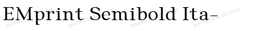 EMprint Semibold Ita字体转换
